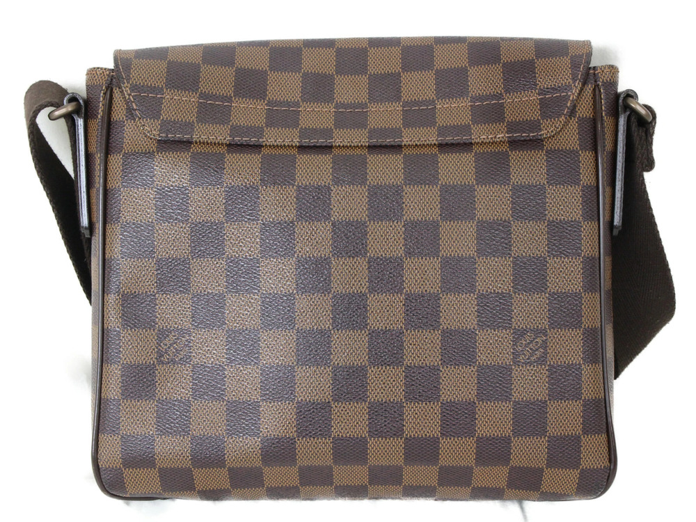 Louis Vuitton Bag Beige Shoulder Ebene Brown Canvas Damier District Tan Brown